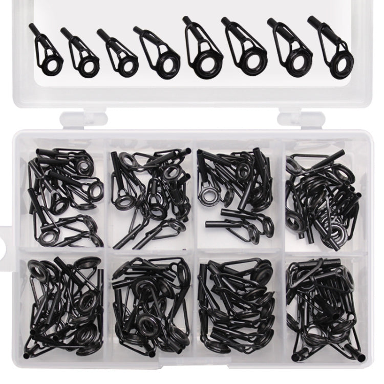 80 PCS / Box Top Ring Leading Eye Lure Rod Accessories, Style:, Stainless Steel+Ceramic Ring, Iron+Ceramic Ring