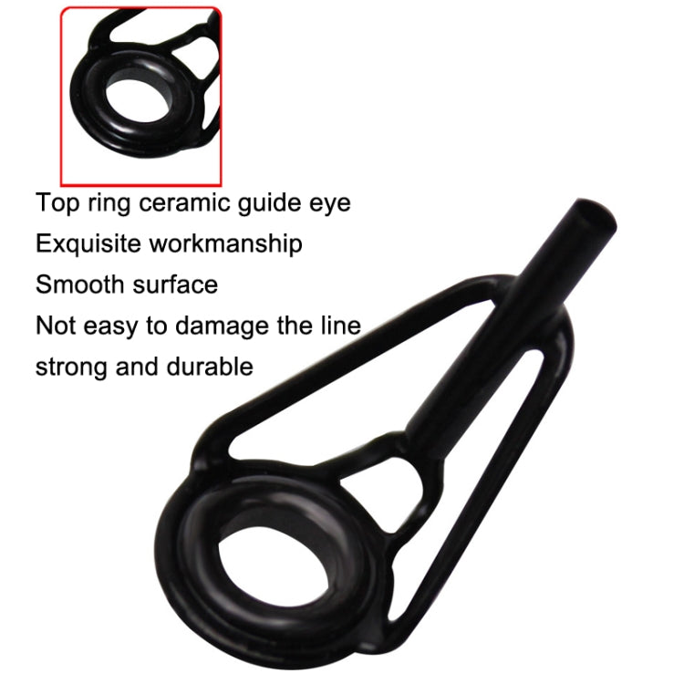 80 PCS / Box Top Ring Leading Eye Lure Rod Accessories, Style:, Stainless Steel+Ceramic Ring, Iron+Ceramic Ring