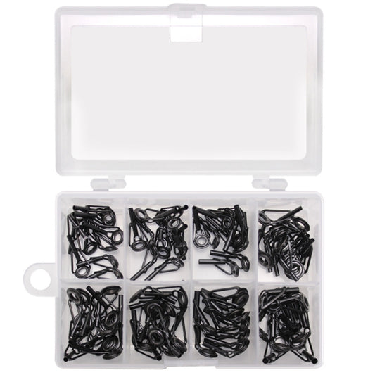 80 PCS / Box Top Ring Leading Eye Lure Rod Accessories, Style:, Stainless Steel+Ceramic Ring, Iron+Ceramic Ring
