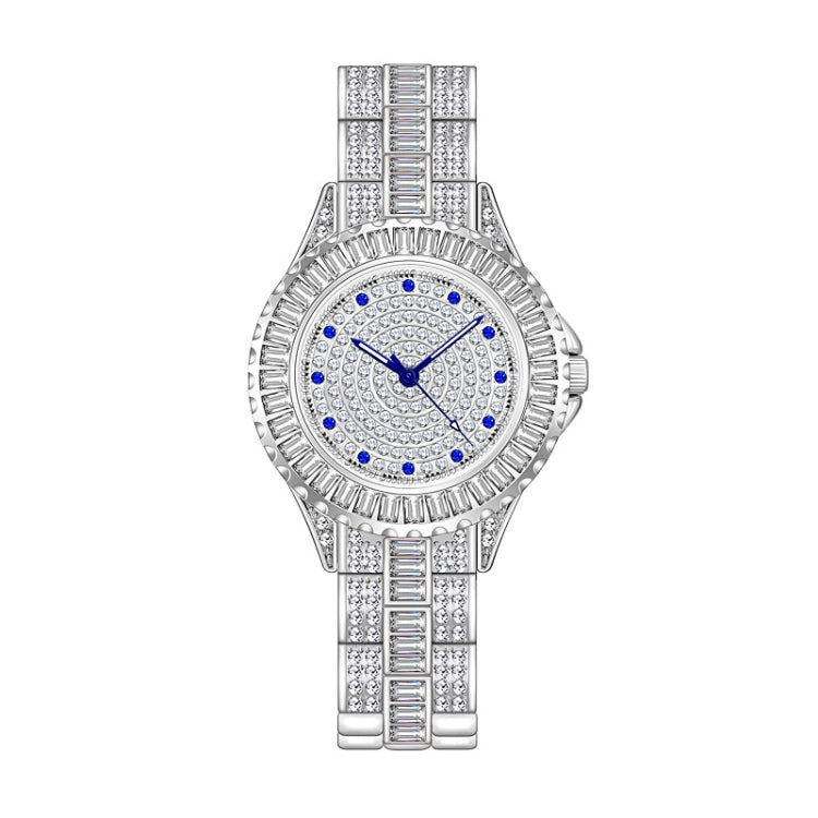 BS Bee Sister FA1686 Montre femme incrustée de diamants, montre-chaîne à bijoux, argent, argent doré, or