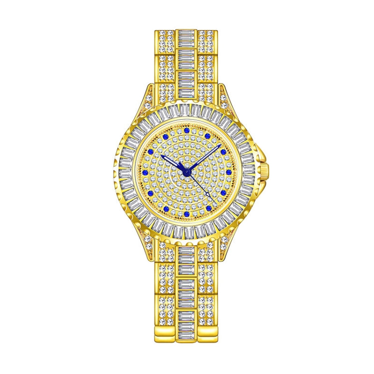 BS Bee Sister FA1686 Montre femme incrustée de diamants, montre-chaîne à bijoux, argent, argent doré, or