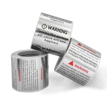 Warning That Opening This Package Will Bring Great Happiness Sealing Sticker, 40x60mm