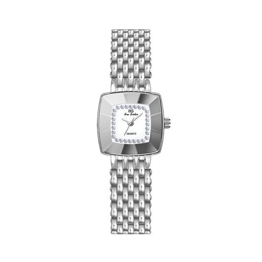 Montre femme BS Bee Sister FA1197, cadran carré, bracelet en acier inoxydable, argent, or