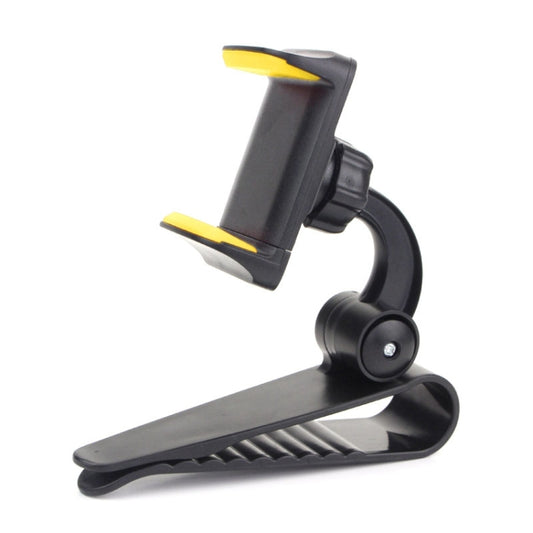 Support de téléphone portable à boucle pour pare-soleil de voiture, rouge, jaune, gris