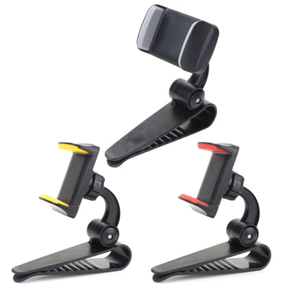 Car Sun Visor Bracket Car Mobile Phone Buckle Holder, Red, Yellow, Grey