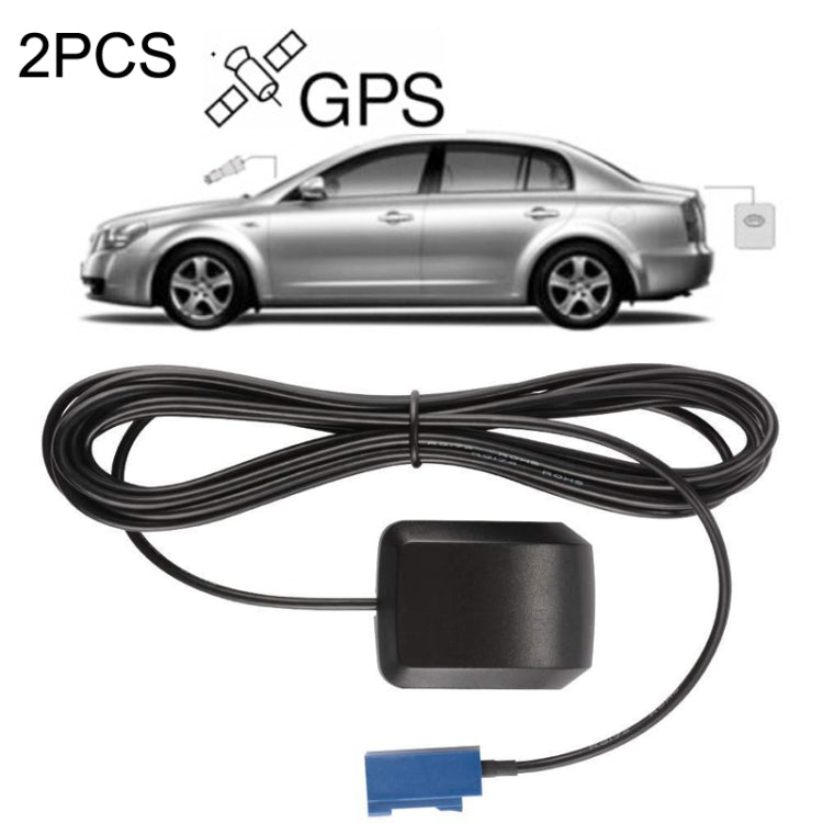 2PCS Car DVD Navigation GPS Satellite Antenna Amplifier FAKRA-C Interface, Plastic Base