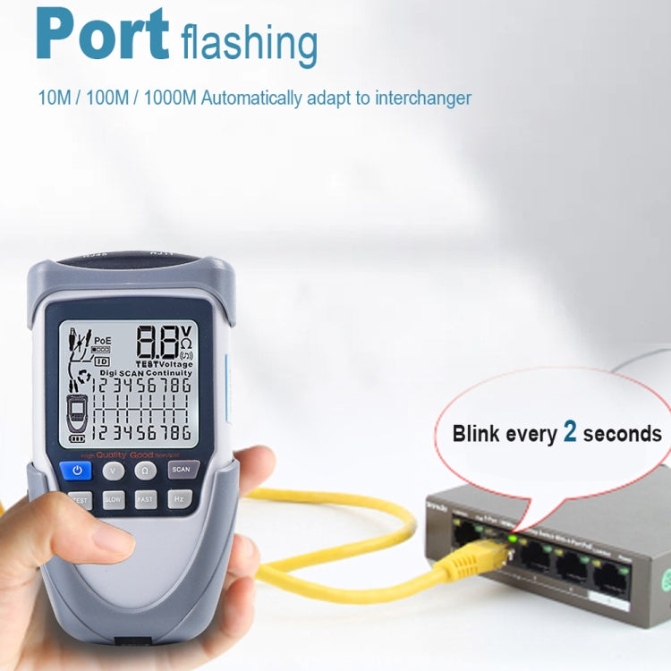 Network Cable Tester Wire Tracker Battery Voltage POE Test Multi-function Cable Tester, ET612, ET613