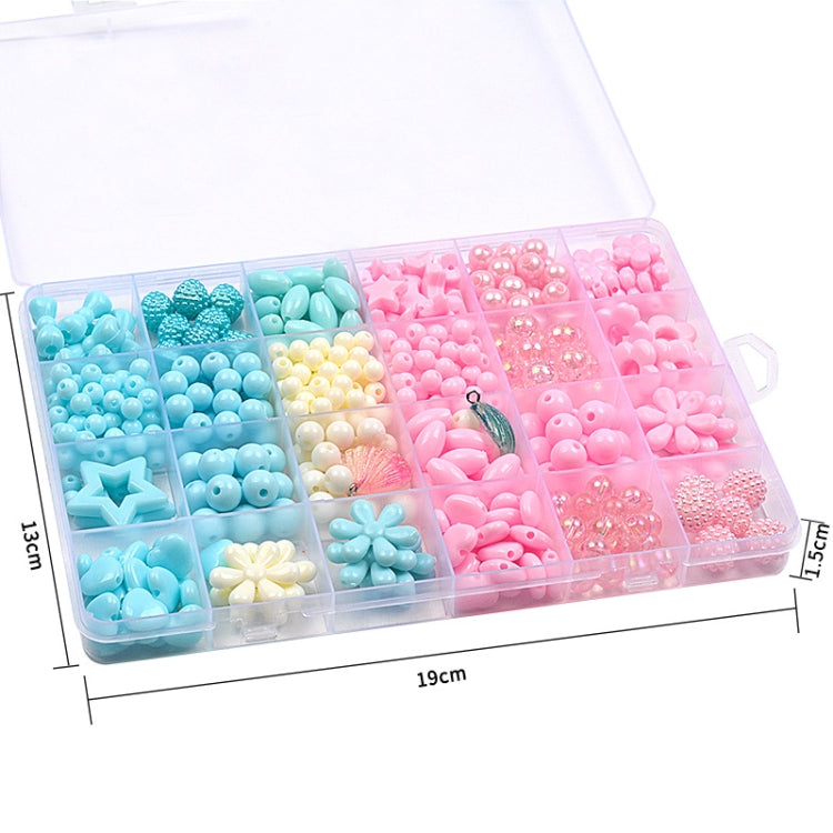24 Grid Acrylic Beaded Kids DIY Necklace Bracelet Toys