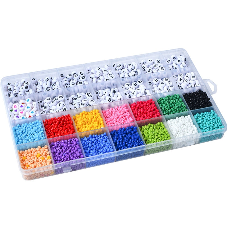 28 Grid Alphabet Beads Rice Beads DIY Beaded Bracelet Material, 28 Grid