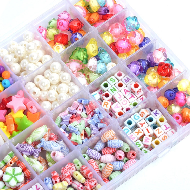 32 Grilles Perles Acryliques Jouets Collier Bracelet Bricolage Enfants, Sans Boîte, Avec Boîte Colorée