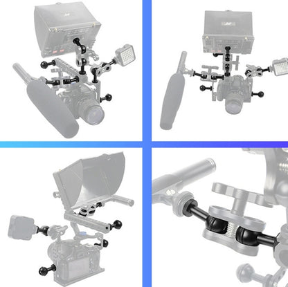 Ball Head Adapter Adjustable Screw Fixed Mount  Camera Underwater Diving Photography Lights Bracket, 1/4 Inch Red, 1/4 Inch  Black, M5 Screw Black