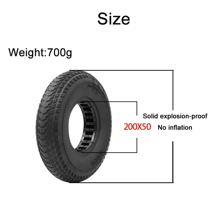 8 inch Hollow Solid Rubber Tire For Xiaomi Scooter, Black, Red