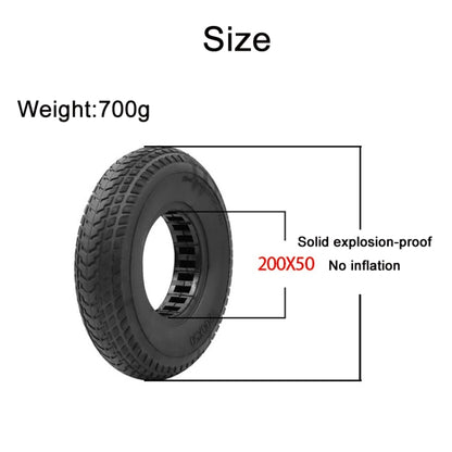 8 inch Hollow Solid Rubber Tire For Xiaomi Scooter, Black, Red