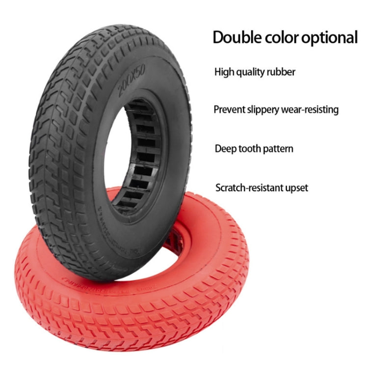 8 inch Hollow Solid Rubber Tire For Xiaomi Scooter, Black, Red