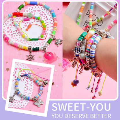 24 Grid 6mm Soft Ceramic Bead Flakes DIY Bracelet Necklace Making Materials, 24 Grid