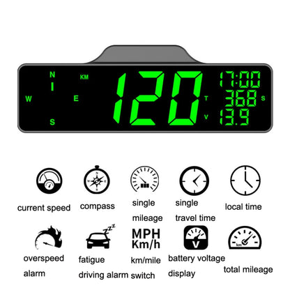 Car HUD Car Head-up Display Compass Multifunction GPS Speedometer, 9.0 Inch Screen