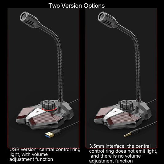 JK Omni-directional Pick-up Microphone Built-in Sound Card  Flexible Gaming Mic