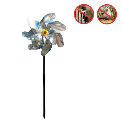 Balcony Garden Farmland Bird Catcher Reflector Anti-bird Laser Windmill, Style: Seven, Seven, Eight, Silver Octagon