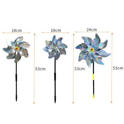 Balcony Garden Farmland Bird Catcher Reflector Anti-bird Laser Windmill, Style: Seven, Seven, Eight, Silver Octagon