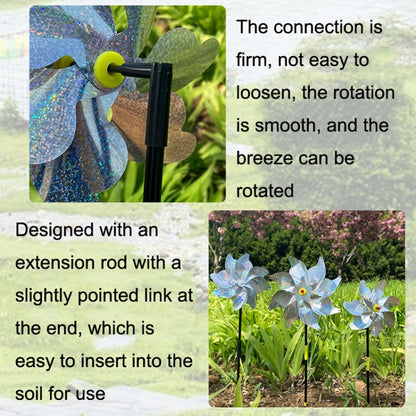 Balcony Garden Farmland Bird Catcher Reflector Anti-bird Laser Windmill, Style: Seven, Seven, Eight, Silver Octagon