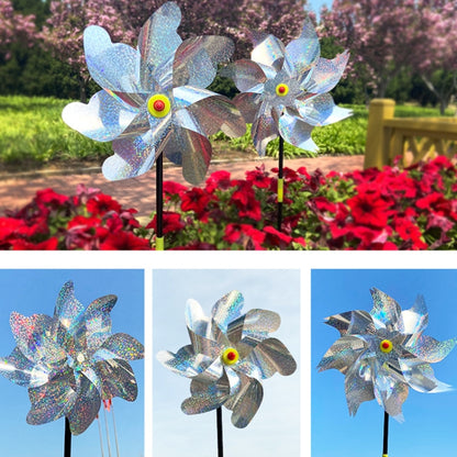 Balcony Garden Farmland Bird Catcher Reflector Anti-bird Laser Windmill, Style: Seven, Seven, Eight, Silver Octagon