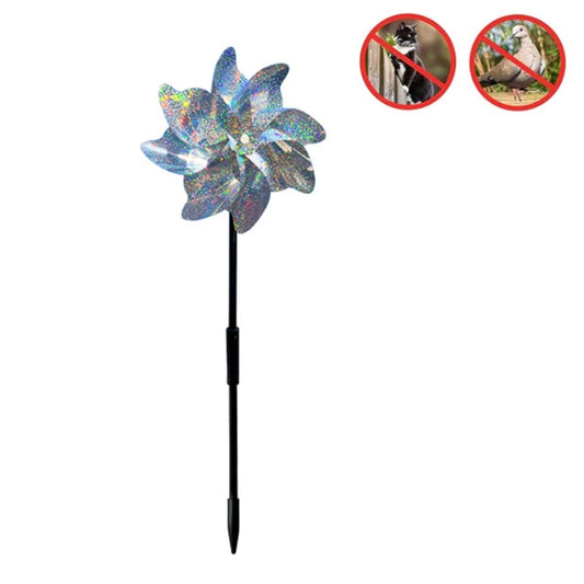 Balcony Garden Farmland Bird Catcher Reflector Anti-bird Laser Windmill, Style: Seven, Seven, Eight, Silver Octagon