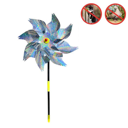 Balcony Garden Farmland Bird Catcher Reflector Anti-bird Laser Windmill, Style: Seven, Seven, Eight, Silver Octagon