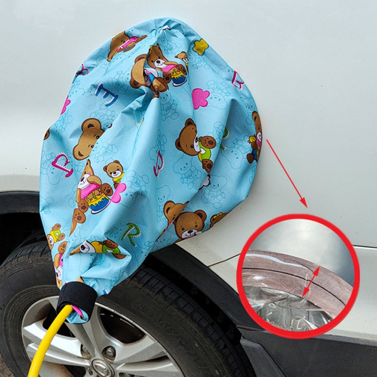 New Energy Vehicle Charging Port Waterproof Protective Cover, Color:, Transparent, Black, Gray White, Silver, Bear Pink, Bear Blue