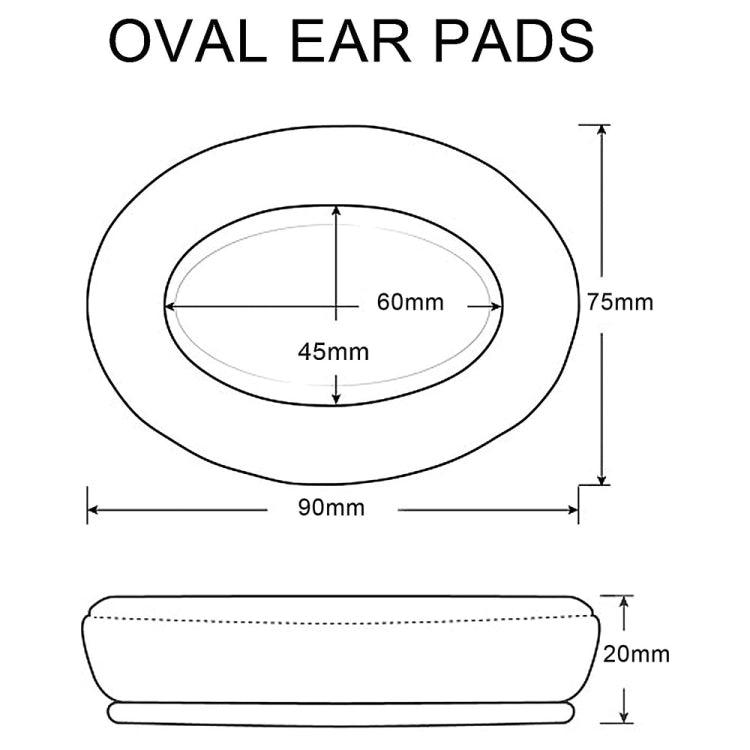 2pcs Headphone Cover Foam Cover for JBL E55BT, Color: Without LR