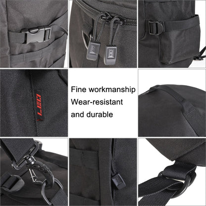 LEO 28085 Cylina Shape Fishing Gear Backpack Fishing Rod Outdoor Shoulder Bag, 28085-B Black