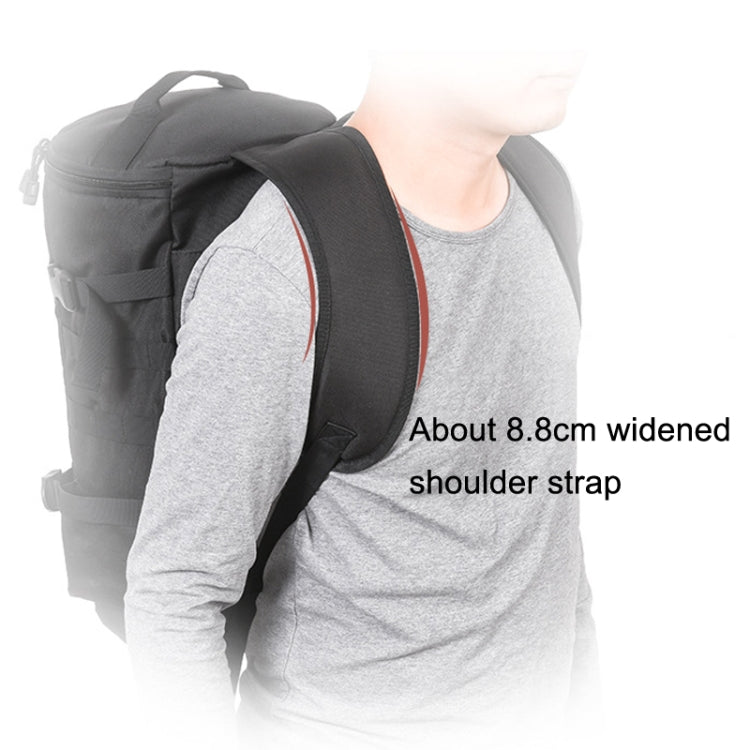 LEO 28085 Cylina Shape Fishing Gear Backpack Fishing Rod Outdoor Shoulder Bag, 28085-B Black