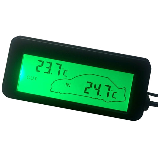 Mini thermomètre numérique rétroéclairé pour voiture, intérieur et extérieur, bleu, vert, rouge