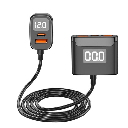 Chargeur de voiture un pour quatre charge rapide QC3.0 4USB pour siège avant et arrière, style : édition améliorée