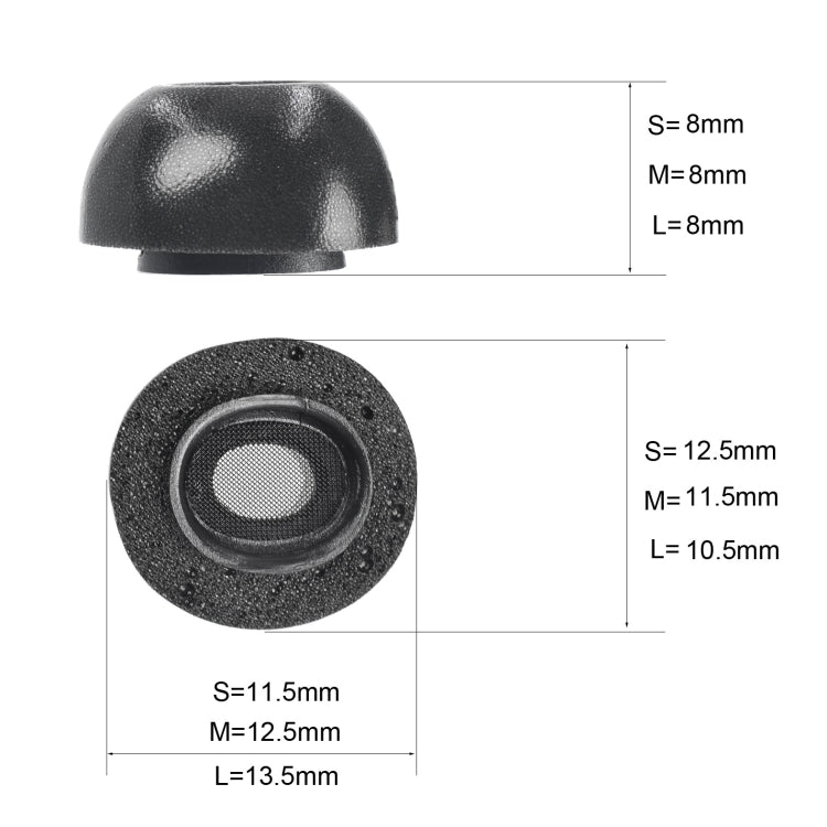 2 PCS Earbuds Memory Foam Ear Caps For TWS Airpods Pro,Size:, Large Black, Medium Black, Small Black, Large Gray, Medium Gray, Small  Gray