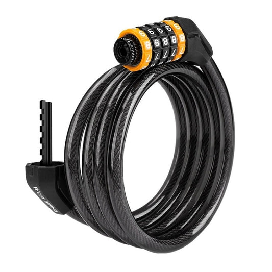 Antivol à combinaison avec câble WEST BIKING, Longueur : 2 m