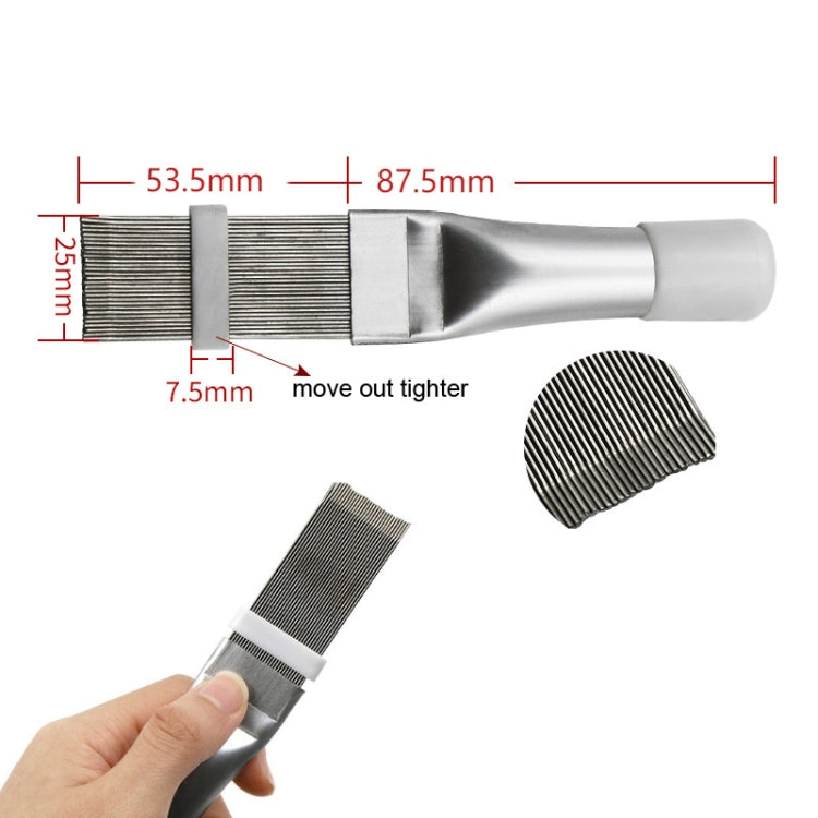 Peigne à serpentins et brosse pliable pour ailerons de climatiseur, brosse de nettoyage pour ailerons de climatiseur
