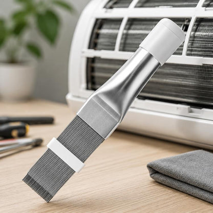 Peigne à serpentins et brosse pliable pour ailerons de climatiseur, brosse de nettoyage pour ailerons de climatiseur
