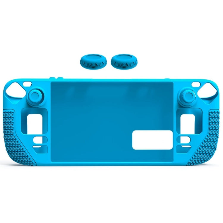 All-Inclusive Silicone Cover With Button Cap For Steam Deck, (Blue), (Red), (Pink), (Black)