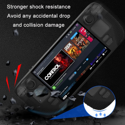 All-Inclusive Silicone Cover With Button Cap For Steam Deck, (Blue), (Red), (Pink), (Black)