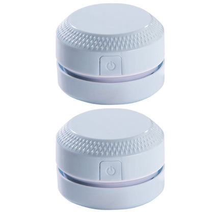 2PCS Desktop Mini Vacuum Cleaner Rubber Confetti Keyboard Cleaner, Pink, Blue