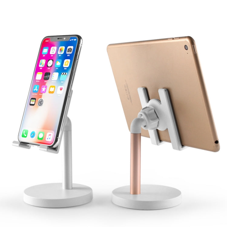MT-100 Round Bottom Column Multi-Angle Adjustable Mobile Phone Tablet Holder, Black, Rose Gold, Silver, Champagne