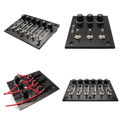 AOS3045 Switch Panel Marine Retrofit Each With Independent Fuse Protection, 3 Groups Shake Switch, 6 Groups Shake Switch