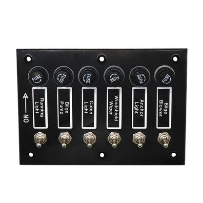 AOS3045 Switch Panel Marine Retrofit Each With Independent Fuse Protection, 3 Groups Shake Switch, 6 Groups Shake Switch