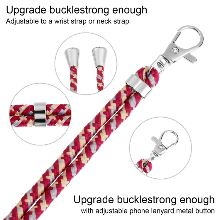 3 PCS Phone Lanyard Adjustable Detachable Neck Cord With Card, NO.25 Yellow Pink Gray, NO.46 red pink yellow