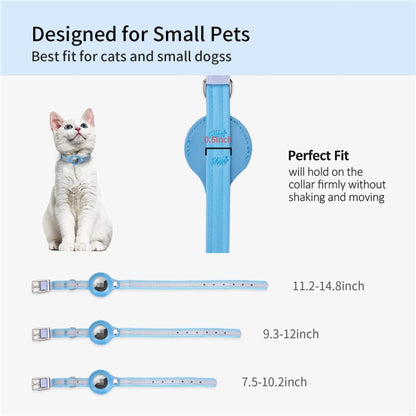 For AirTag 2nd Gen / AirTag 1st Gen Tracker Protective Cover Pet PU Collar, XS, M, S
