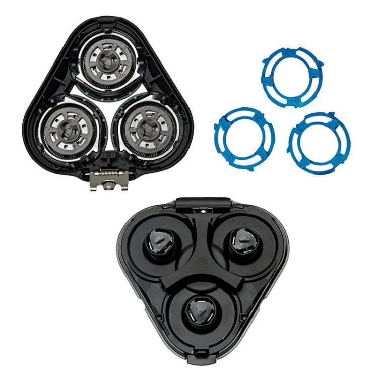 Tête de rasoir de rechange pour Philips Series 5000 S5078 S5079, tête de rasoir Argent+Noir, tête de rasoir Noir