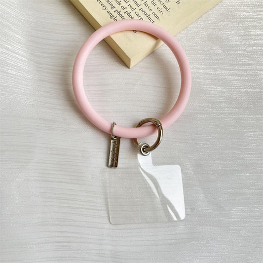 3 PCS Phone Case Silicone Bracelet Keychain Anti-fall Phone Lanyard with Patch, Pink, Purple, Blue, Lemon Yellow, Orange, Red, Black, White, Mint Green