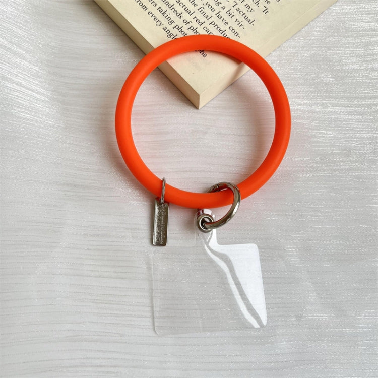 3 PCS Phone Case Silicone Bracelet Keychain Anti-fall Phone Lanyard with Patch