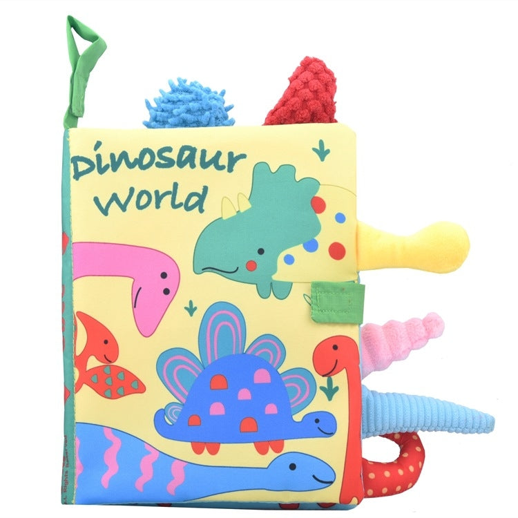 Tail Cloth Book Baby Enlightenment 3D Early Education Cloth Book, Black and Yellow Ainmal, Black and White Jungle, Black and White Farm, Ocean, Jungle, Dinosaur, Tropical Rain Forest, Mermaid, Farm