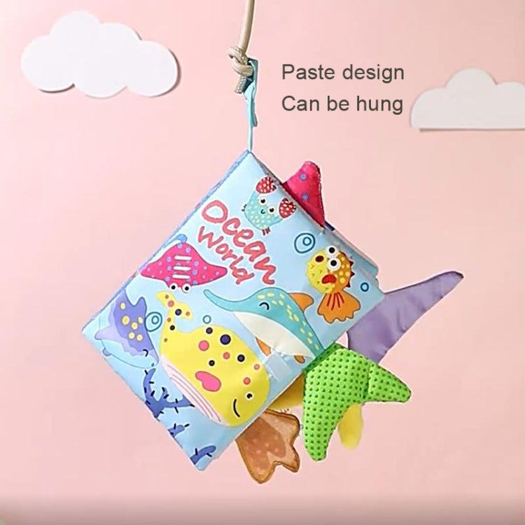 Tail Cloth Book Baby Enlightenment 3D Early Education Cloth Book, Black and Yellow Ainmal, Black and White Jungle, Black and White Farm, Ocean, Jungle, Dinosaur, Tropical Rain Forest, Mermaid, Farm